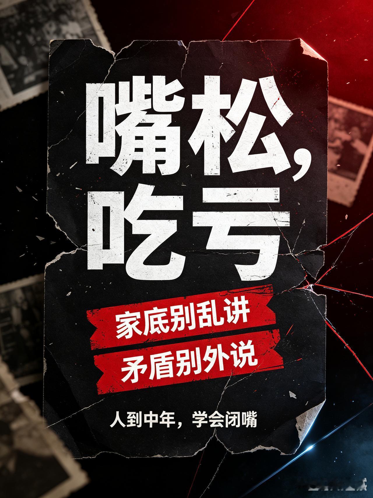 53岁大姐含泪忠告：嘴松的人，一辈子都在吃亏😭
 
讲真，活到53岁，我才算活