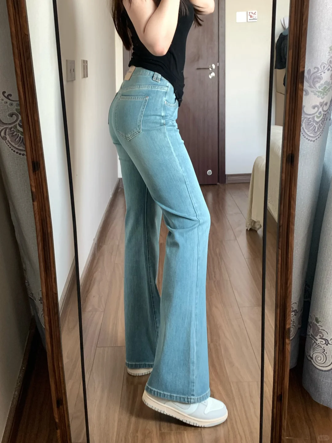 158/105微胖梨形买到最满意的微喇裤！🥰