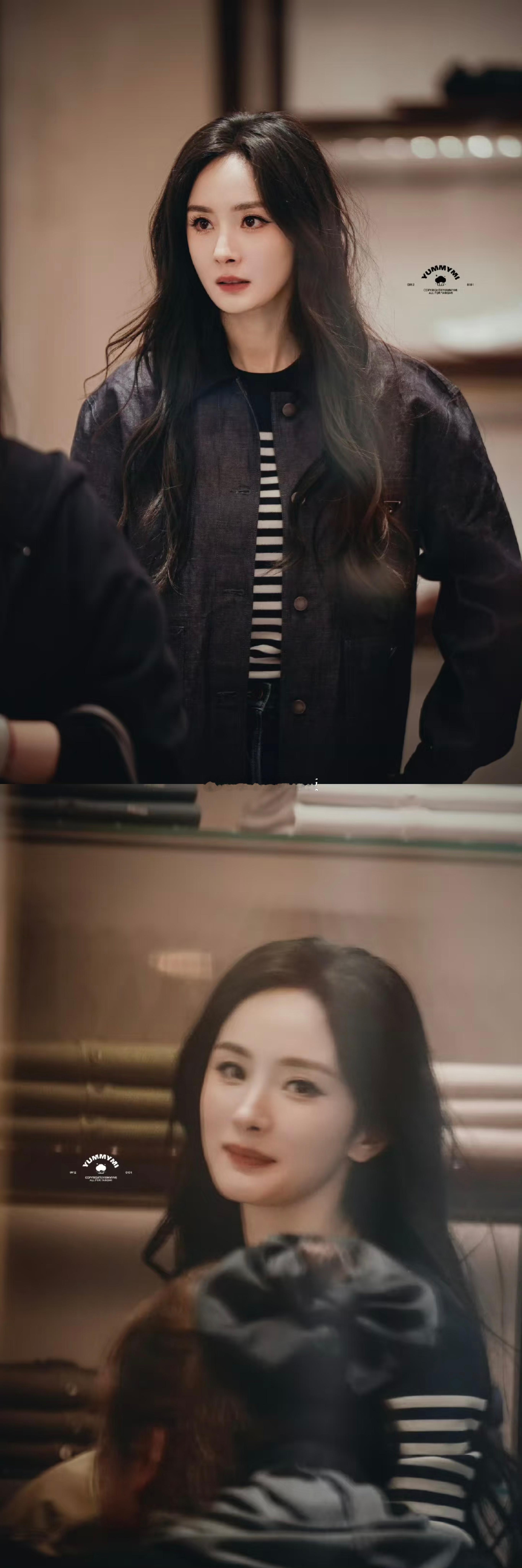 Prada代言人杨幂杨幂米兰时装周路透还挺好看的，身着Prada现身街头，简约穿