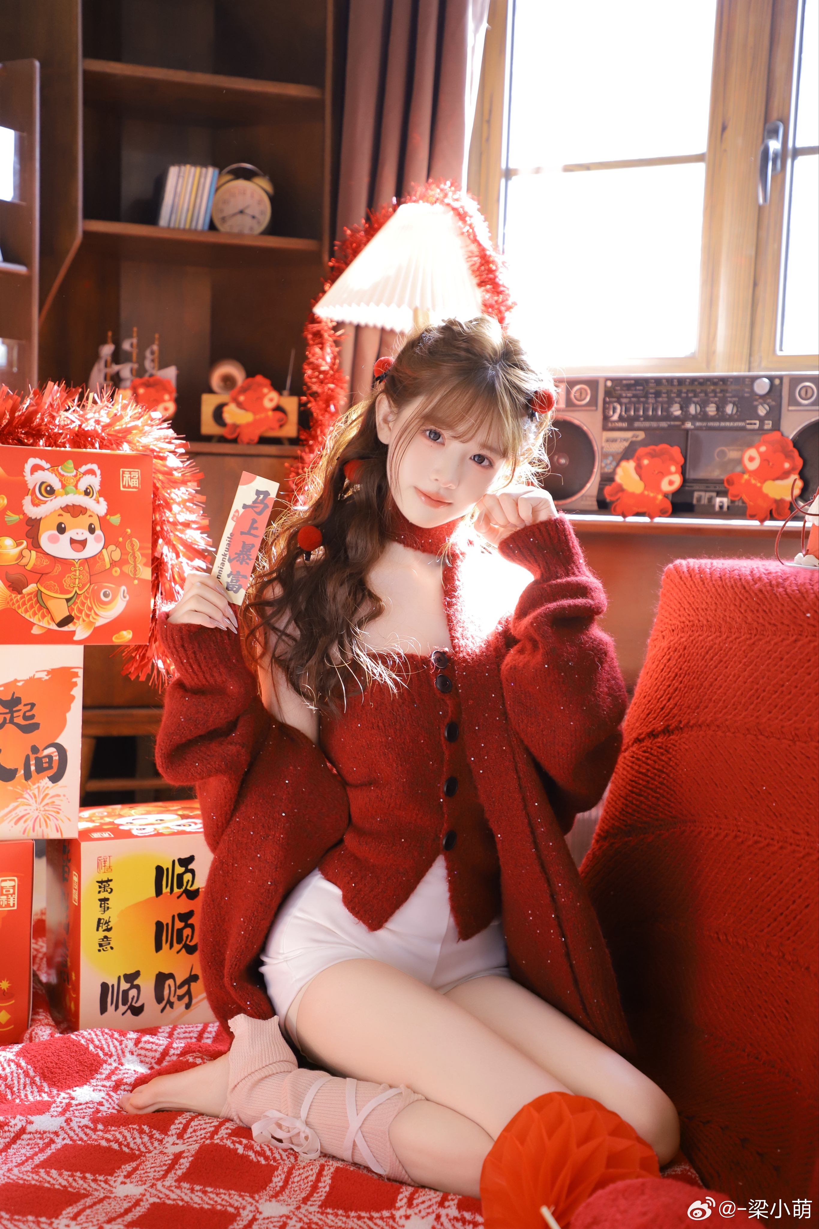 🧨🐎元气满满开始马年提前祝大家春节快乐🎆蟹蟹少女写真马年人像摄影春节倒计时