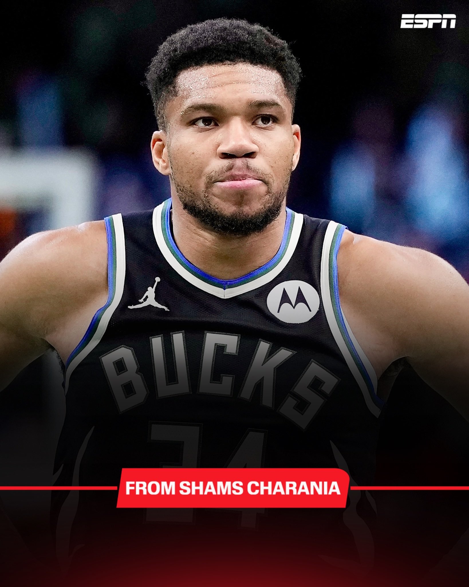 球星伤病再添一人，昨日对阵骑士队的比赛，临近半场时扬尼斯·阿德托昆博在一次强攻落