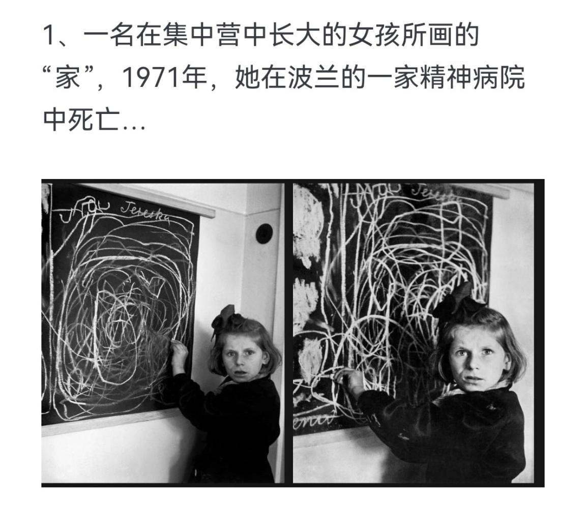一名在集中营中长大的女孩所画的
