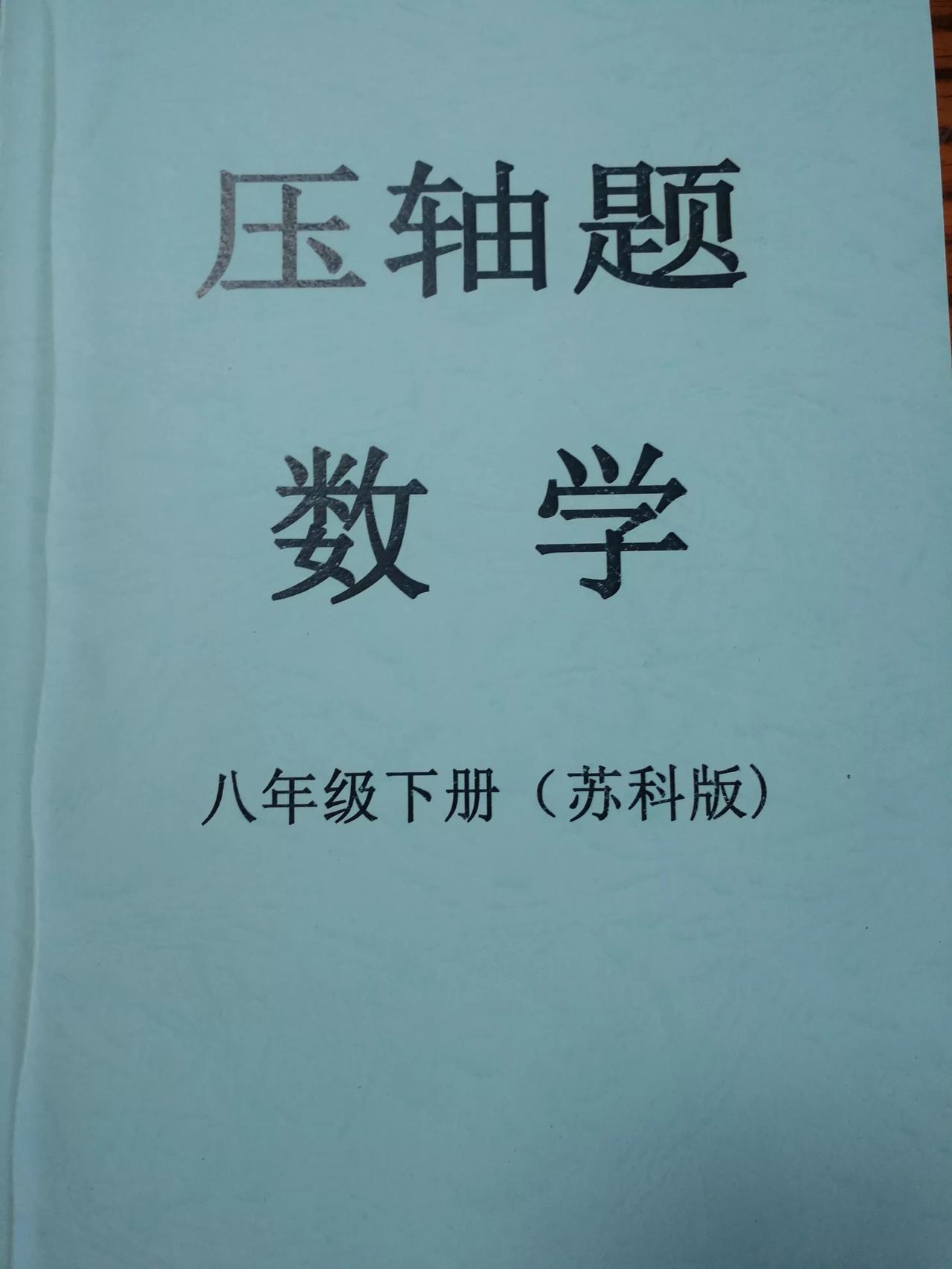 苏科版数学题型汇总
八年级数学下册重难点专题训练压轴题，
成绩还可以的同学一定要