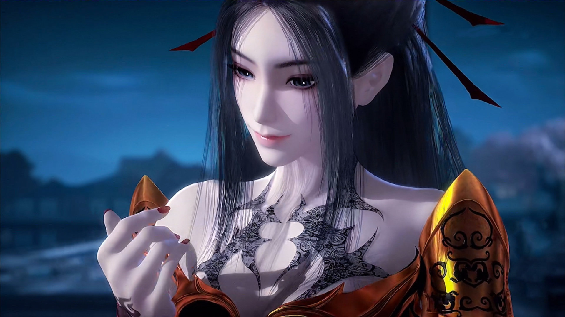 焰灵姬1124生日快乐 天行九歌焰灵姬朱雀焰灵姬眸含幽韵藏心事，袖卷流辉驭火丝。