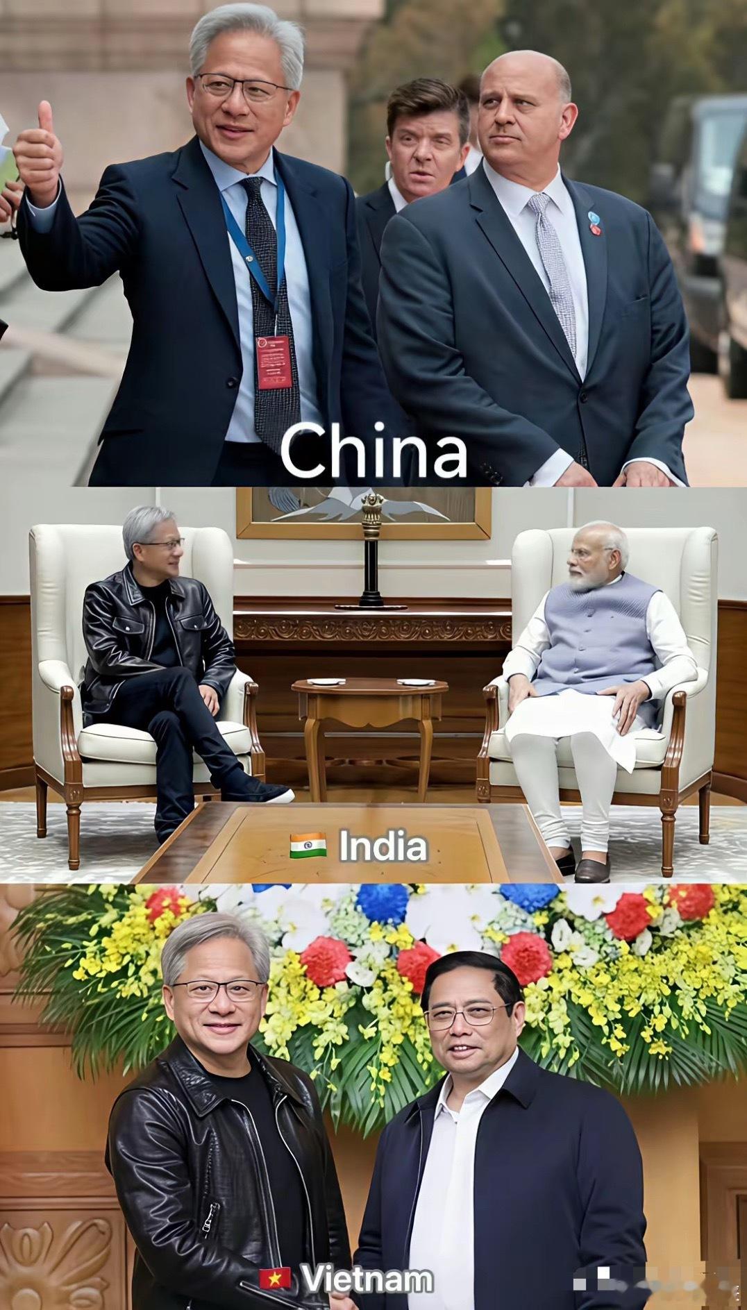 黄仁勋在中国黄仁勋在印度黄仁勋在越南人情世故不是不懂而是要看对象 