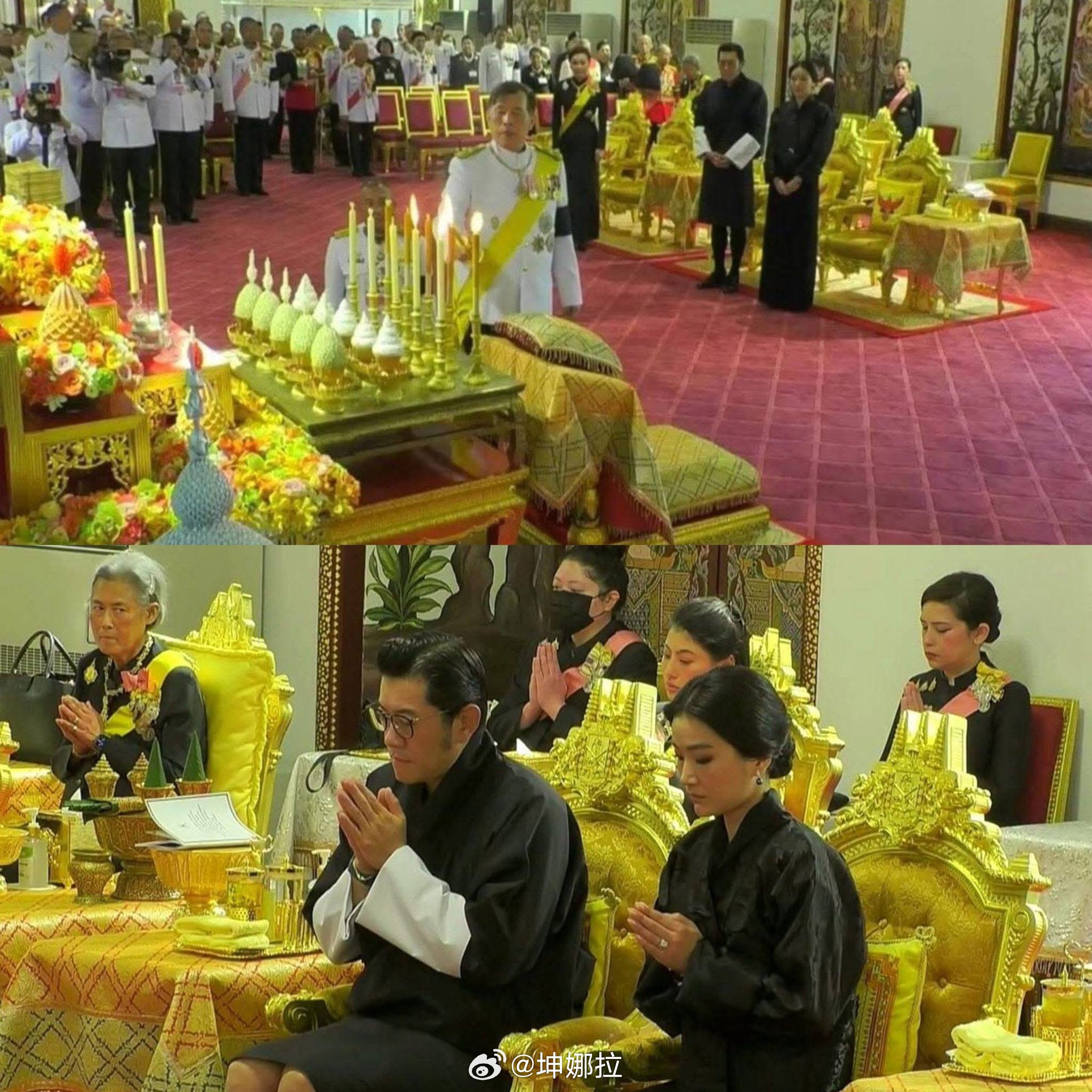 不丹国王与王后专程赴泰，与泰国王室共同出席帕差拉公主逝世七日的佛教功德仪式，这份