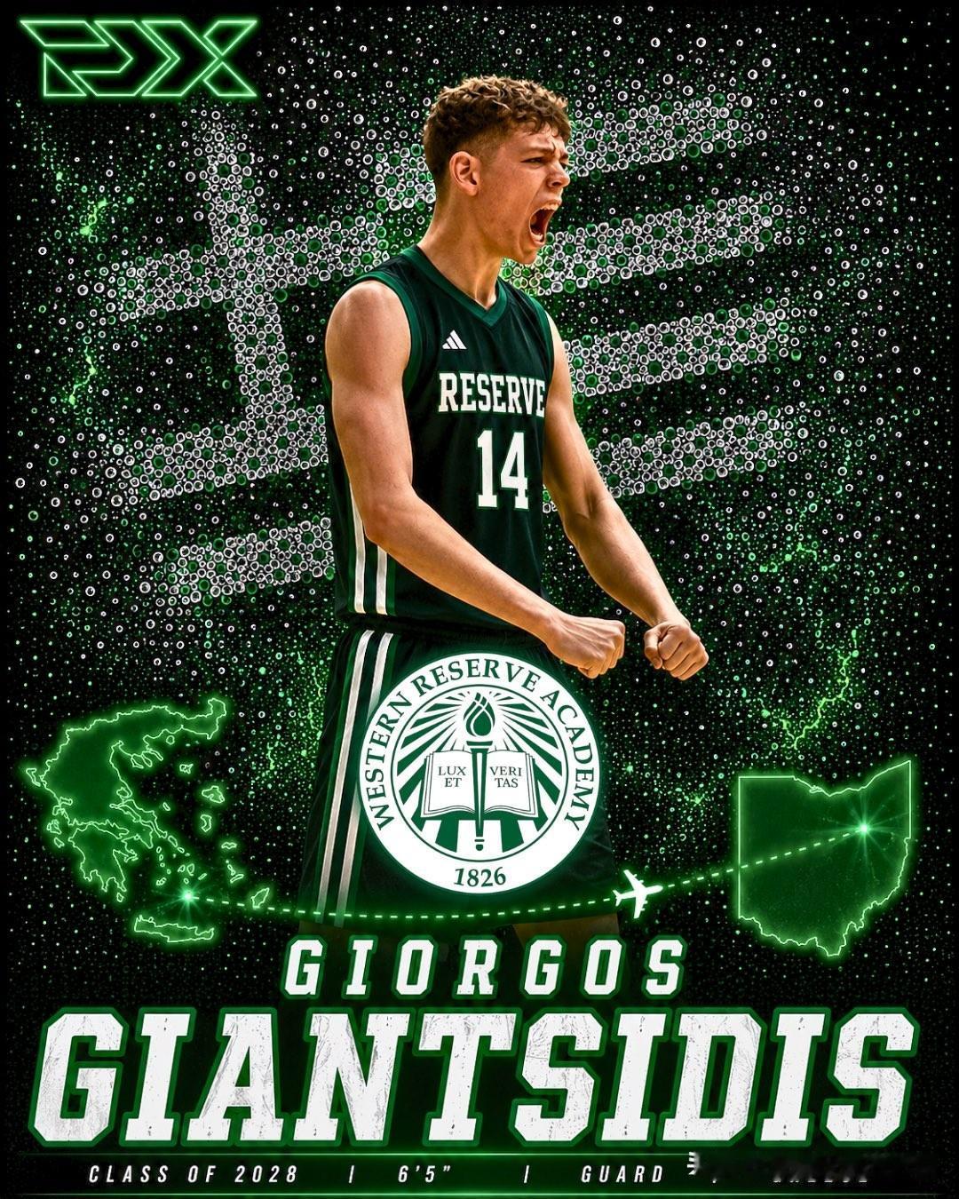 希腊2009级后卫Giorgos Giantsidis将就读于俄亥俄州Weste