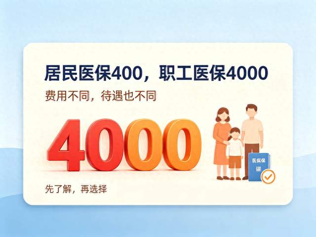 一年 400 与 4000 医保，弄懂再交，建议收藏