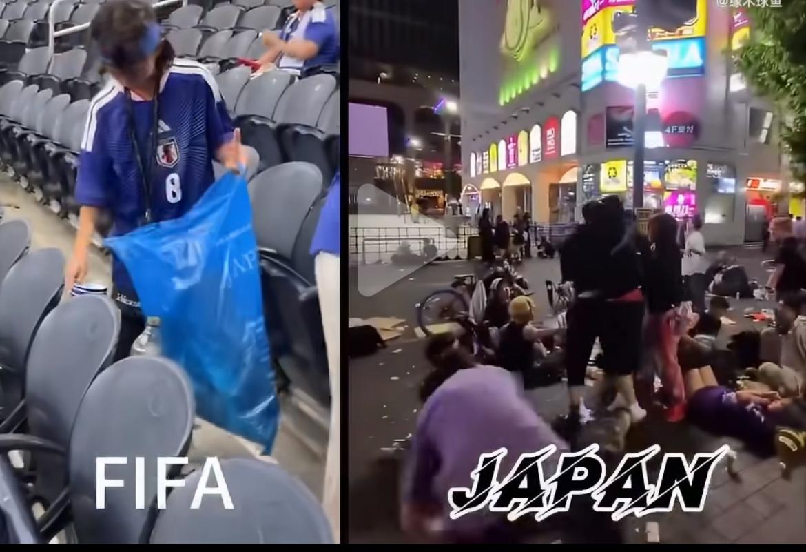 世界杯镜头下的日本人vs现实中的日本人
外国网友特意做了对比视频