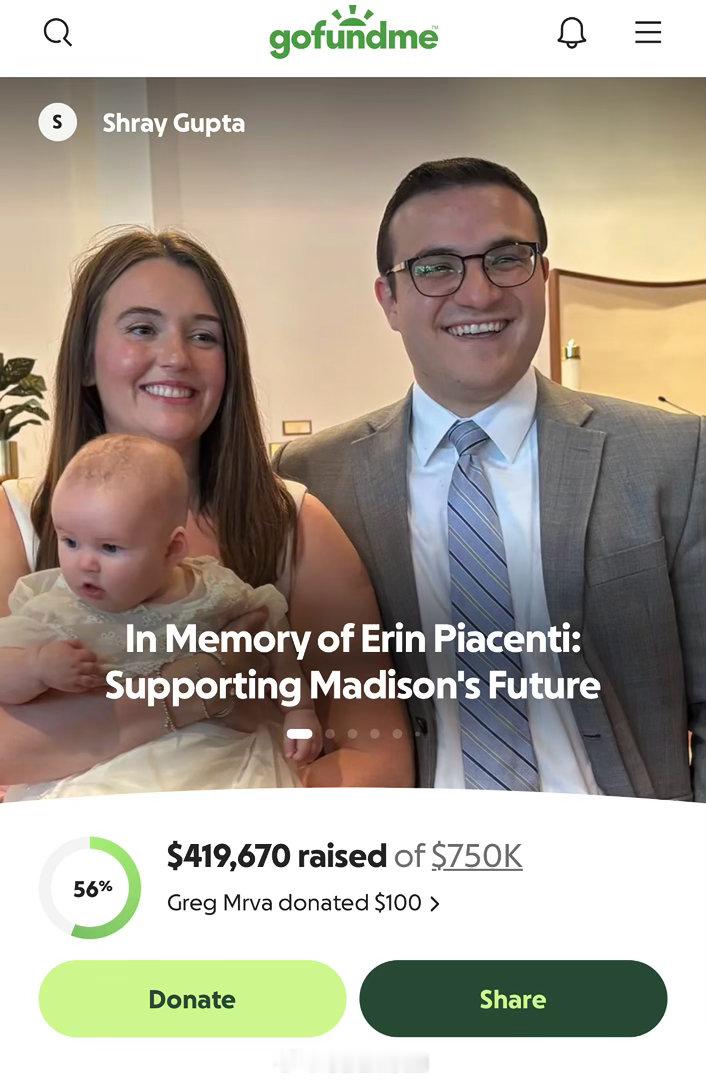据 GoFundMe 页面介绍，在纽约时代广场随机持刀袭击中身亡Erin Pia
