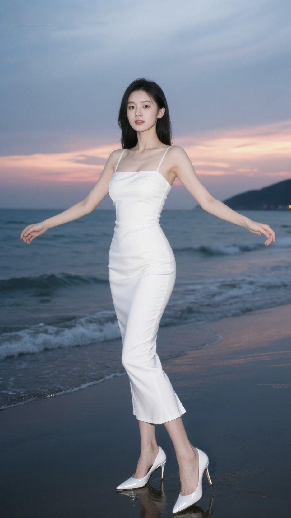 美女海边高跟鞋美女海边游玩美女 海边沙滩美女 海边美女照 凉鞋女高跟鞋 海滩度假