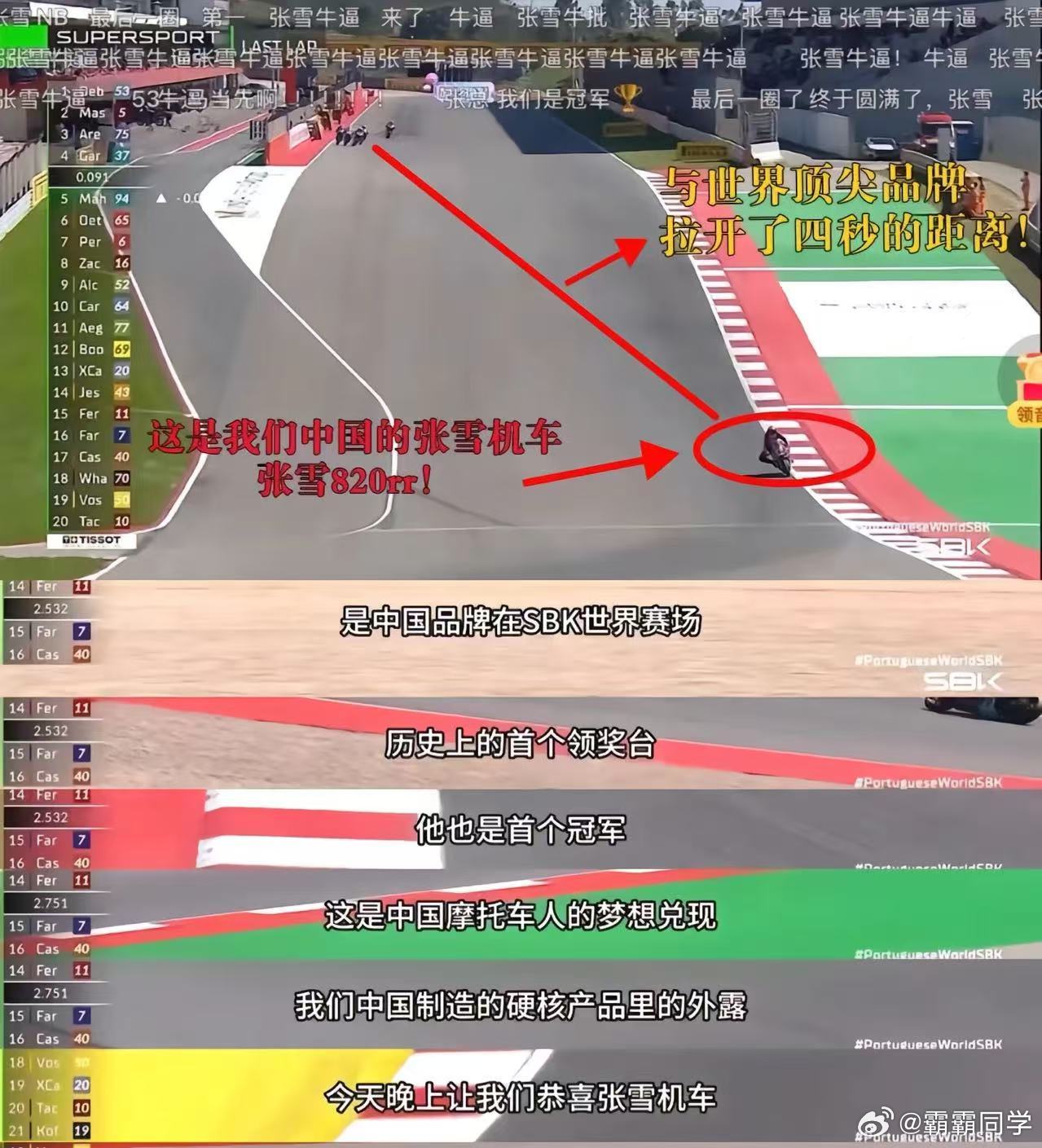 在优酷见证张雪每一场封神时刻热爱可抵岁月漫长，张雪把梦想变成现实，优酷直播锁定赛