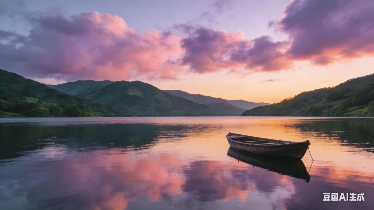 山是山，水是水，山水相依
 
 
云卷云舒，霞染天际，云霞共舞是天边流动的诗；山