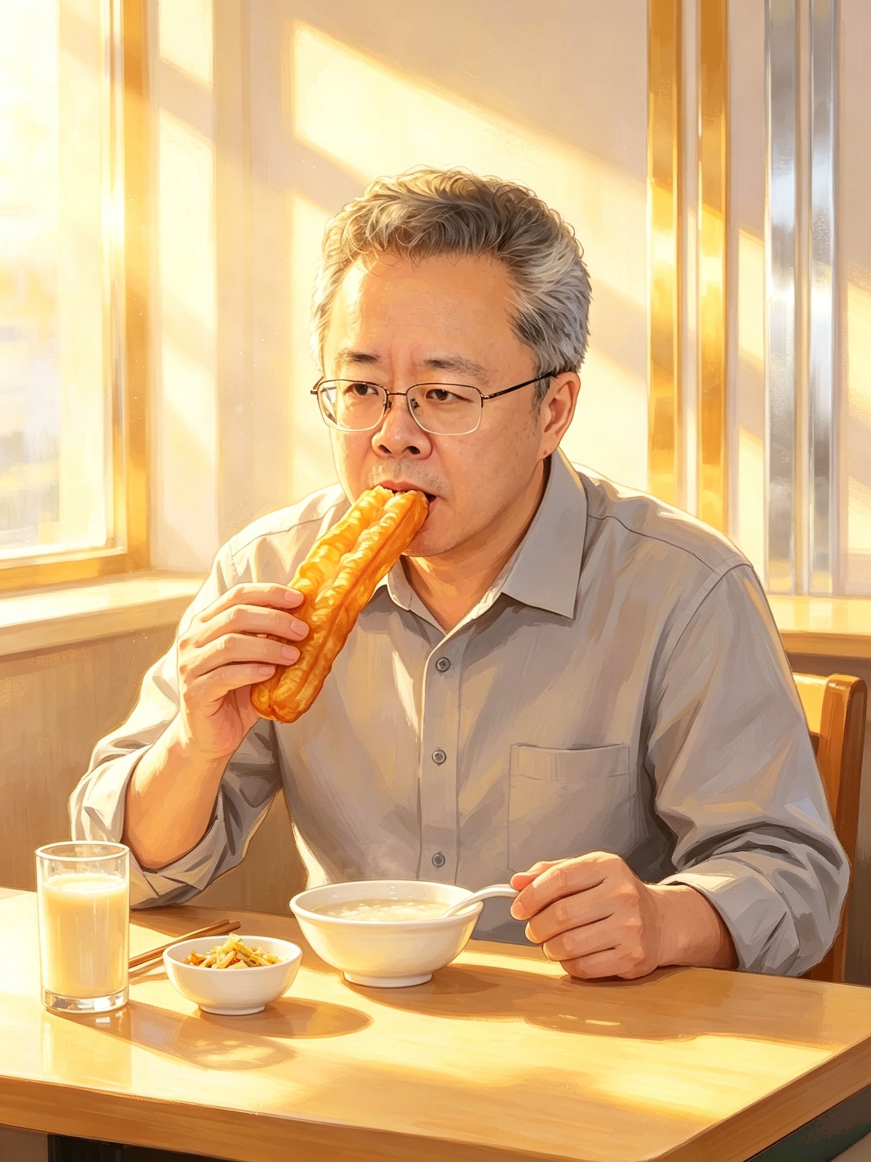 【窃窃史语】昨夜梦里金条银条，早晨起来，一根油条[偷笑] ​​​