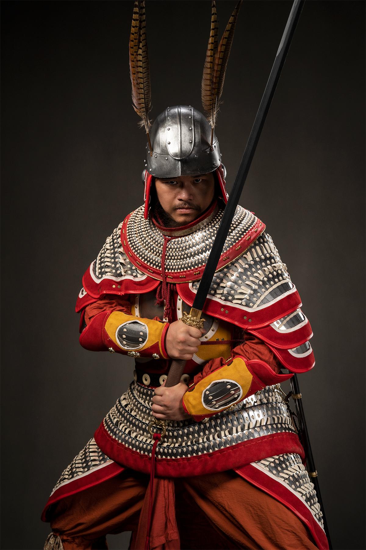 北朝武士戎装。