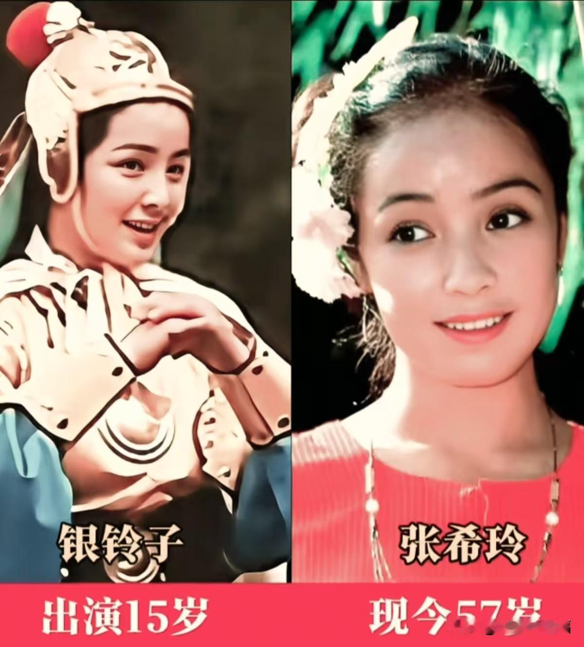 《岳家小将》扮演者，相隔多年今昔对比。
当年出演时他们还是青涩少年或灵气童星，黄