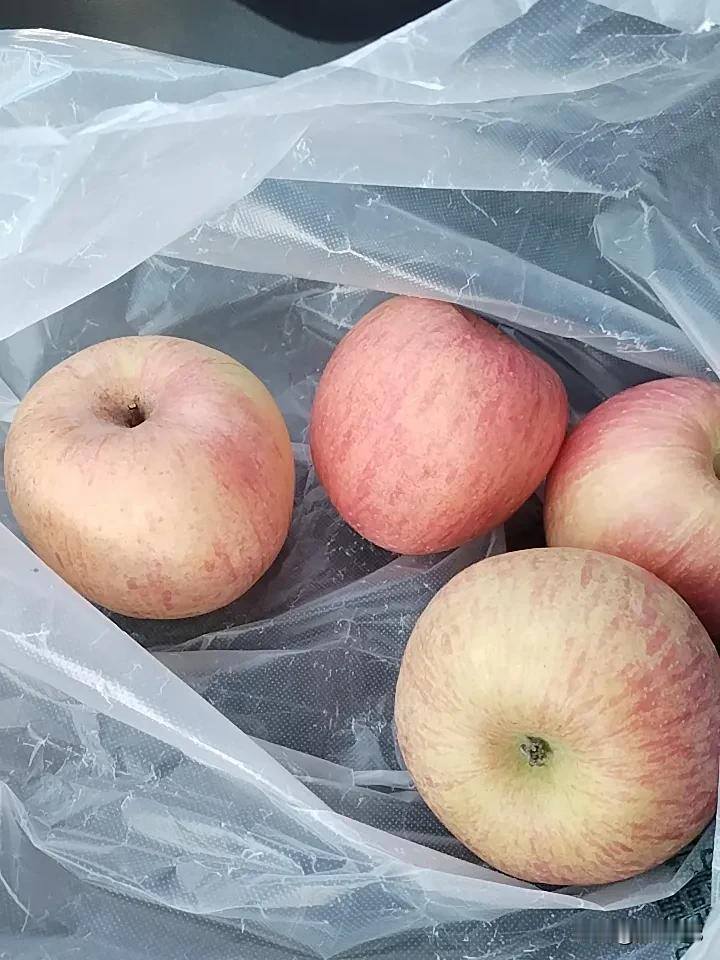 山东烟台苹果产地，4 元一斤， 买了 4 个红富士苹果，花了 7.8 元，这价格