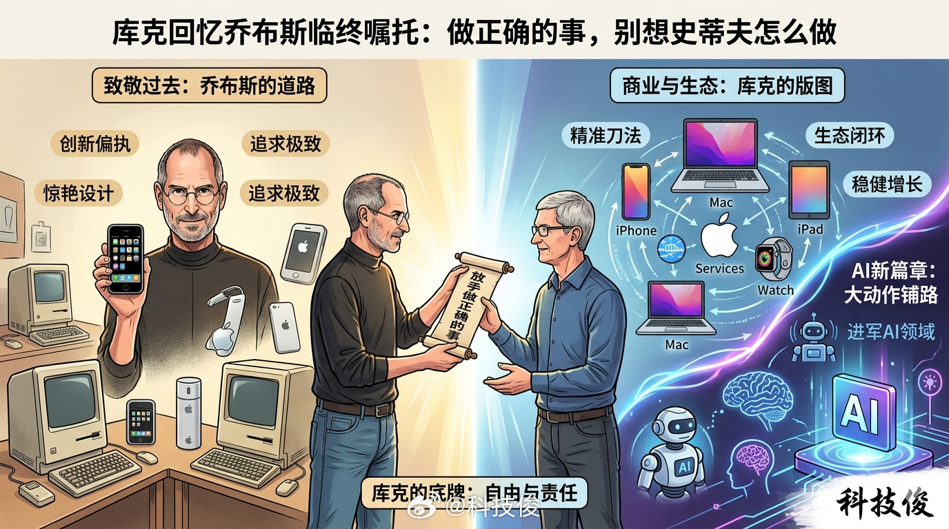 库克公开乔布斯临终遗嘱 库克回忆乔布斯临终前嘱托他：千万别去想史蒂夫会怎么做，做