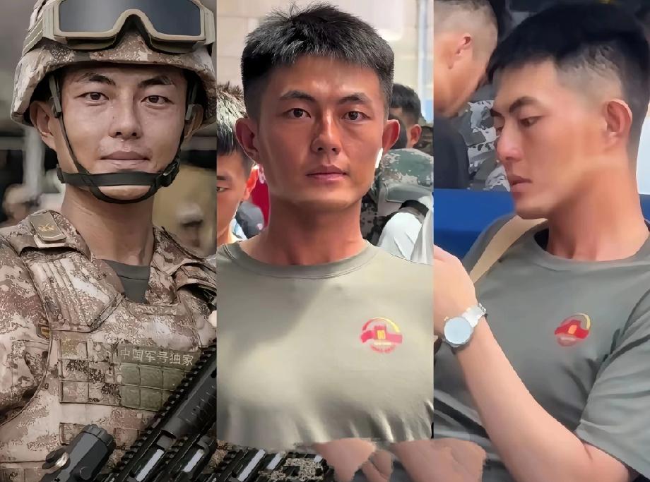 脸上的晒印是印在脸上的军功章
近日有网友在车站偶遇了参加了“九三阅兵”的战士们，