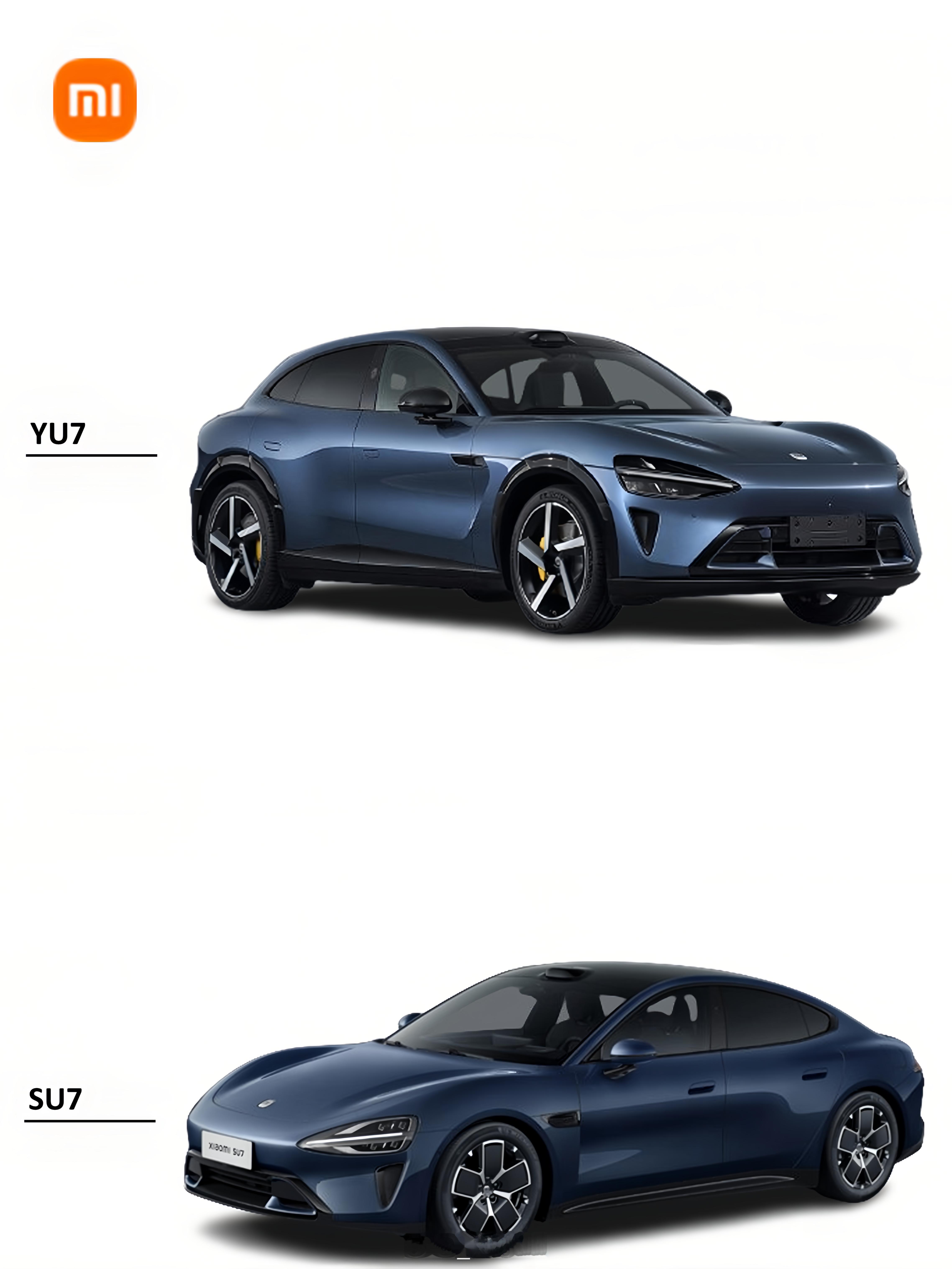 小米YU7对比SU7  小米YU7对比SU7，大家喜欢轿车还是SUV[举手] 