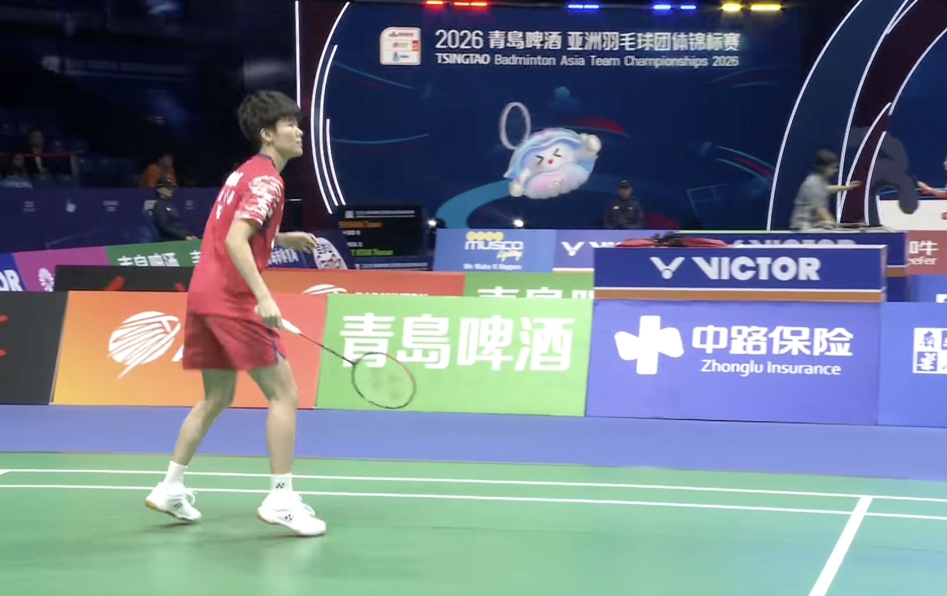 早场比赛马上开始：韩千禧🇨🇳 vs 🇲🇾蕾莎娜2026亚洲羽毛球团体锦标
