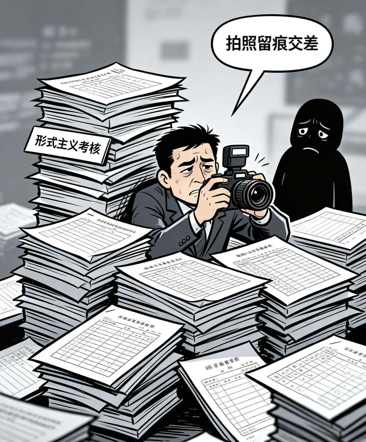 我的观点：痕迹主义的本质，是用“过程留痕”代替“结果负责”。
 
很多基层工作，