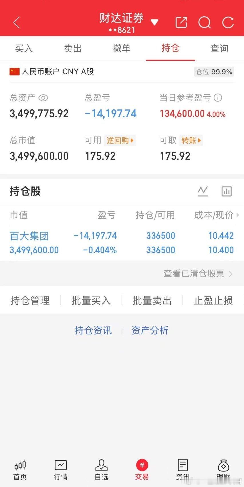 起点：100万本金目标：一年10倍收益（第51天）承诺：全程实盘记录，不藏私、不
