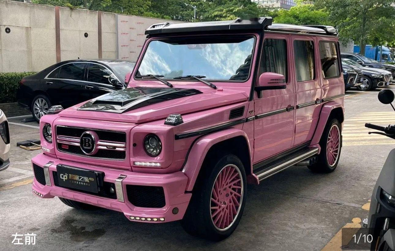 太疯狂了！某平台刷到的奔驰大G 2015款G500，改了个“金刚芭比”欣赏不来！