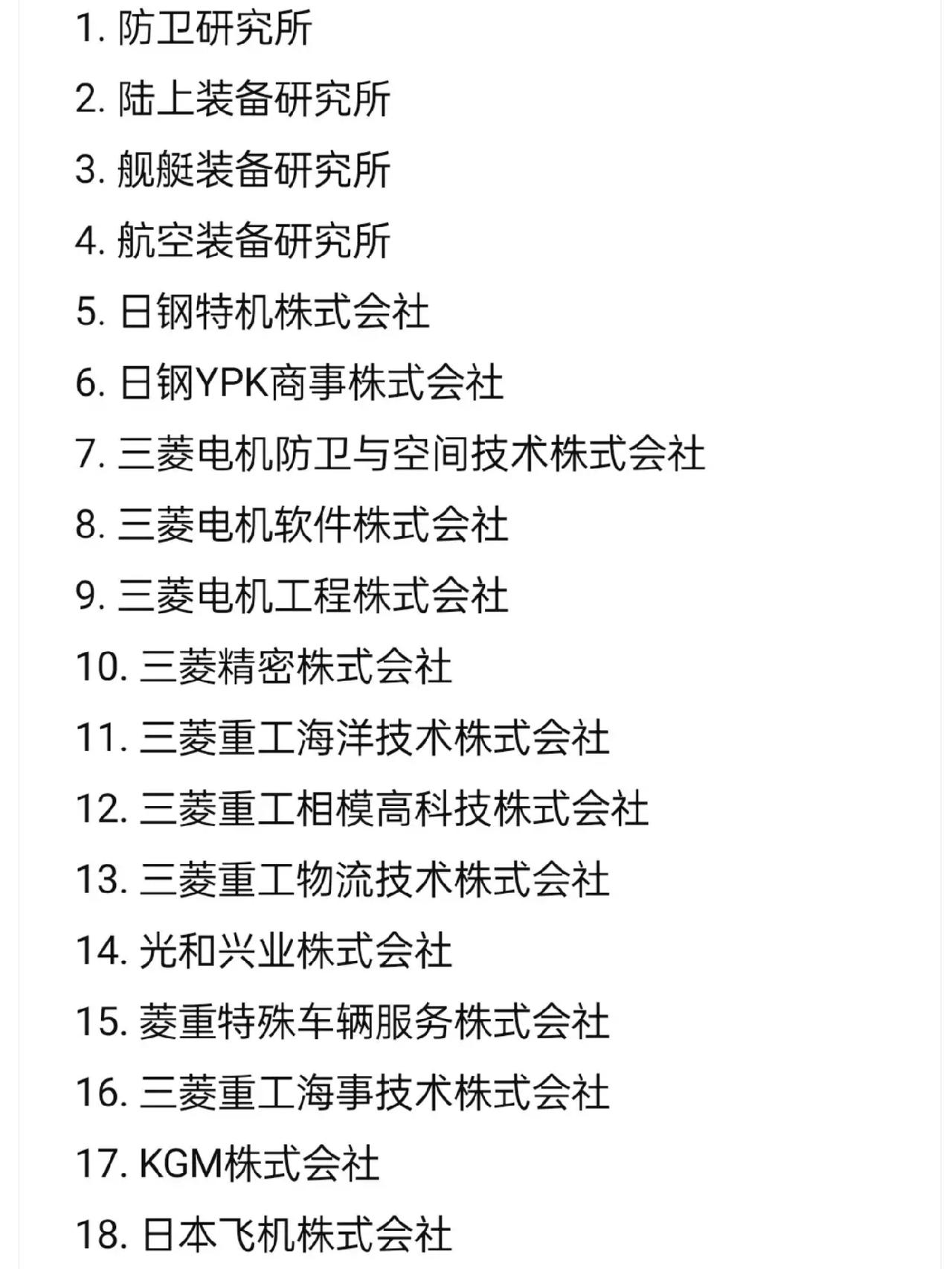 6月29日中国商务部发公告新增20家日本实体进出口管制名单，像防卫研究所、三菱相