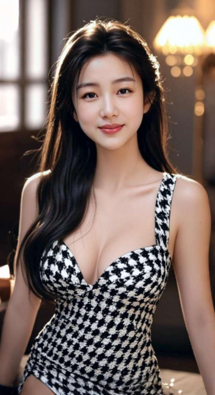 AI扩图 AI优雅佳人