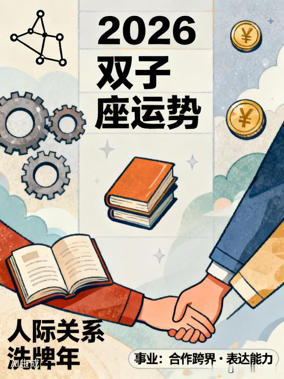 2026年对双子座来说是关系洗牌的一年。在这一年，人际关系会大幅更替，有人离开，