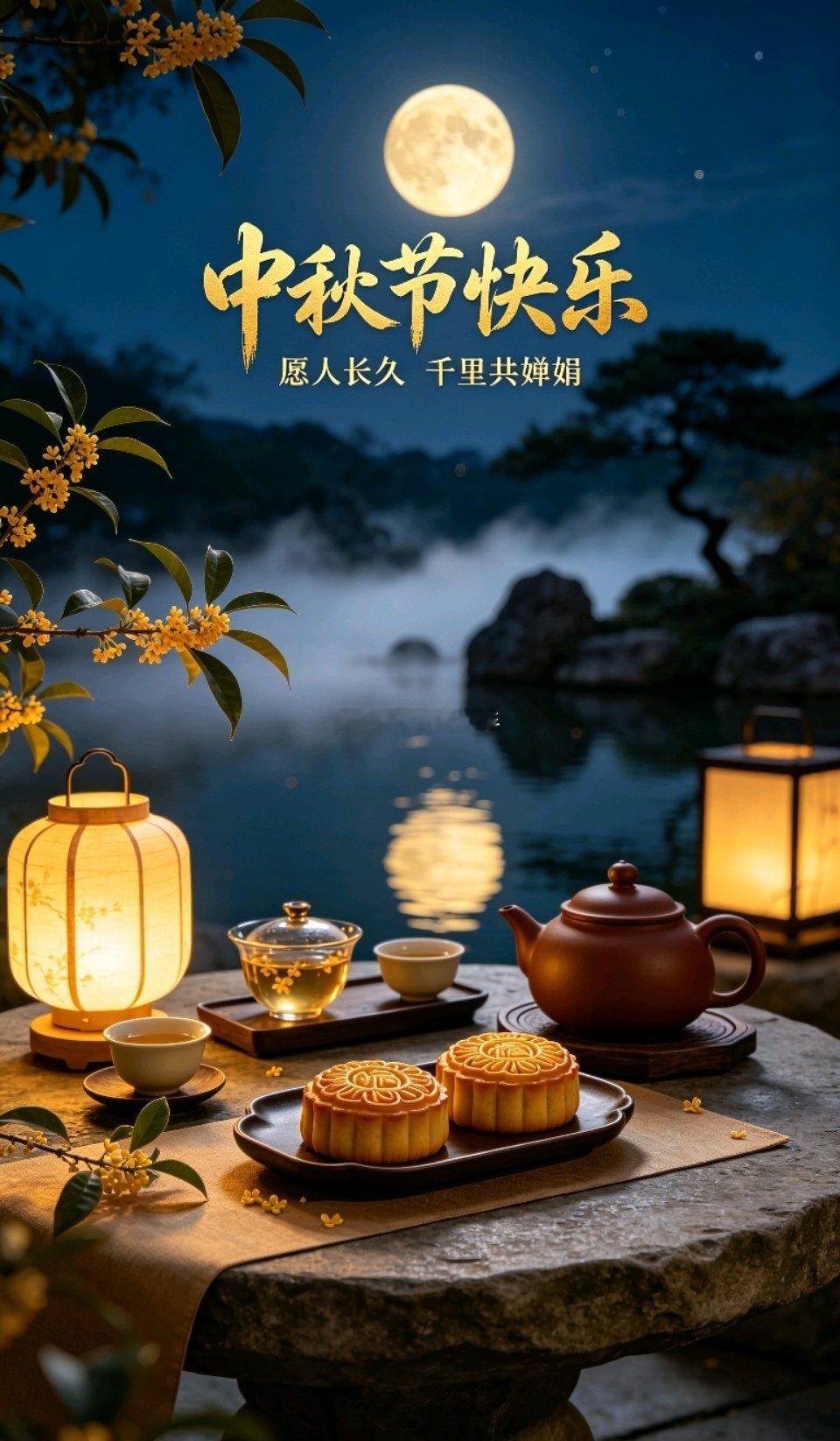  秋风送桂香，明月寄安康。值此中秋佳节，祝您与家人团圆喜乐，宏图大展。 ​​​