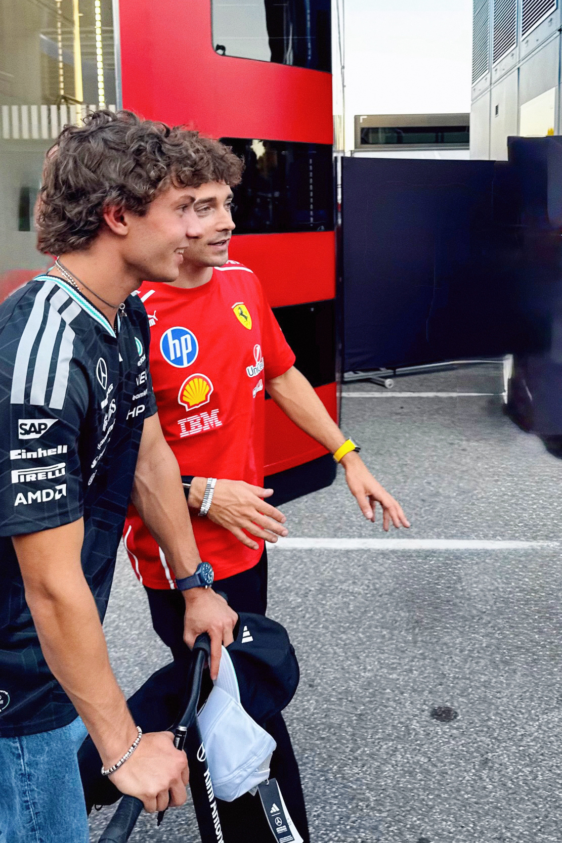 Charles昨天和Kimi一起下班🇮🇹2026f1意大利大奖赛 ​​​