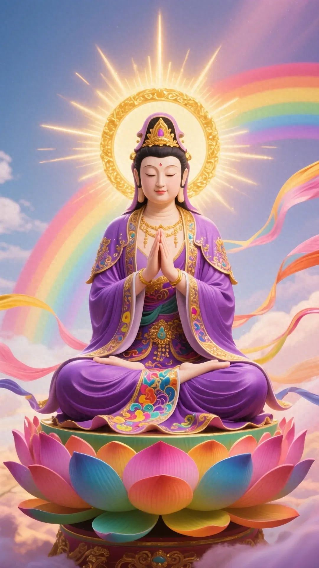 紫衣观音菩萨庇佑，愿您身体健康，顺心顺意，马到成功  有烦恼可以私我倾诉 [求关