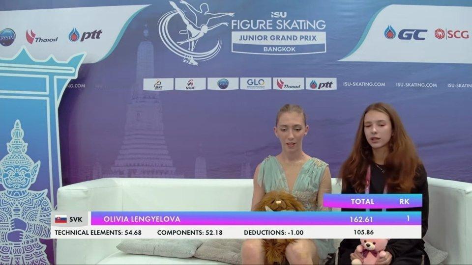 2026jgp泰国站 Olivia自由滑前半发挥很好，后半失误有点大配置：3Lz