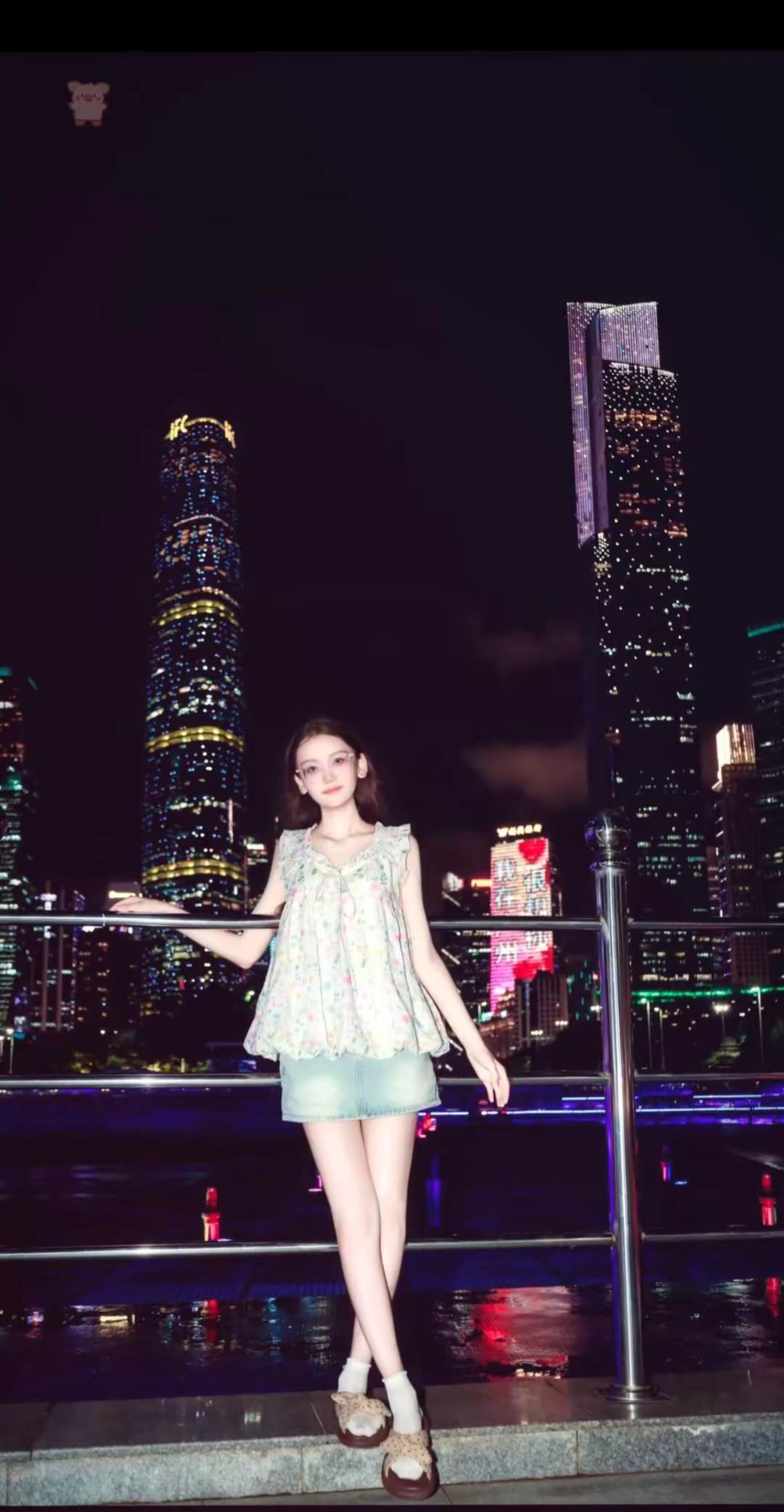 广州塔江边夜景 广州塔拍照打卡地