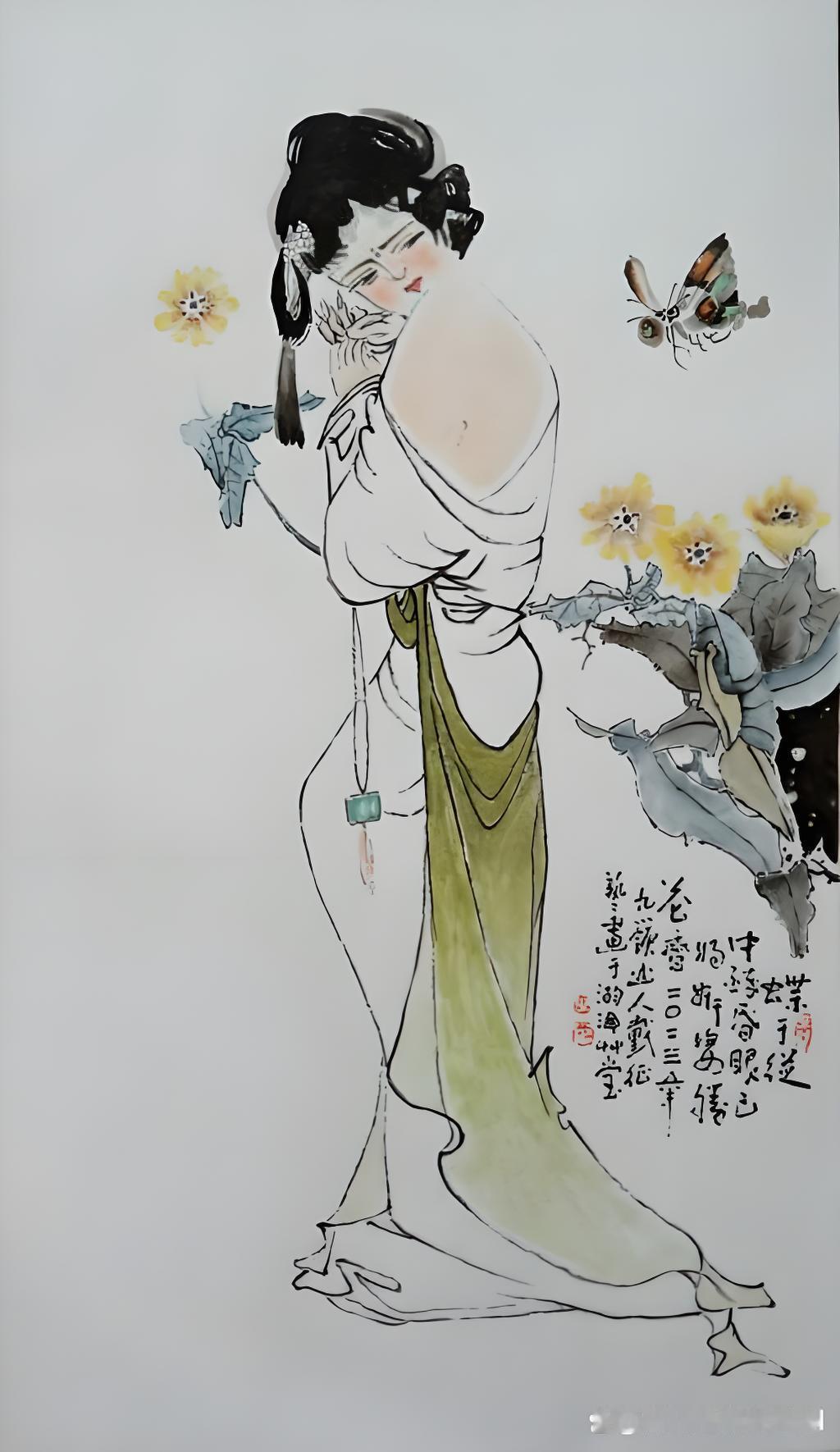 上联：妙龄花朵招蝶恋
下联：[玫瑰]

网络图片/诚谢侵删