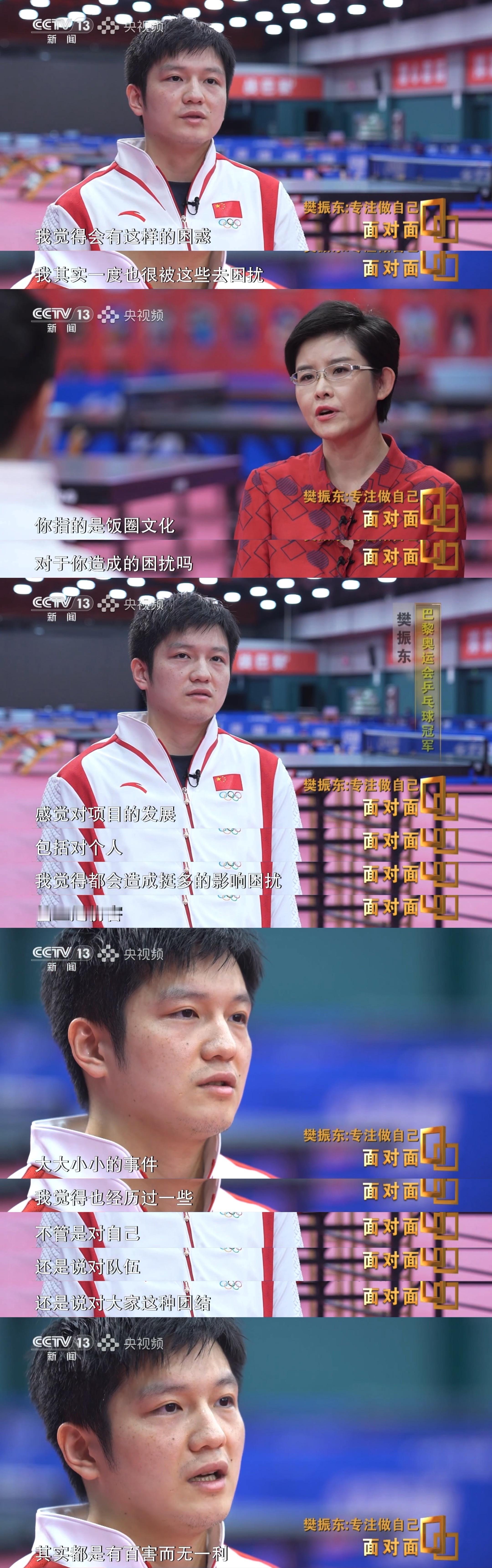 原来樊振东说过这么多次抵制体育饭圈化…#樊振东回应退役传闻#/ #樊振东面对面专