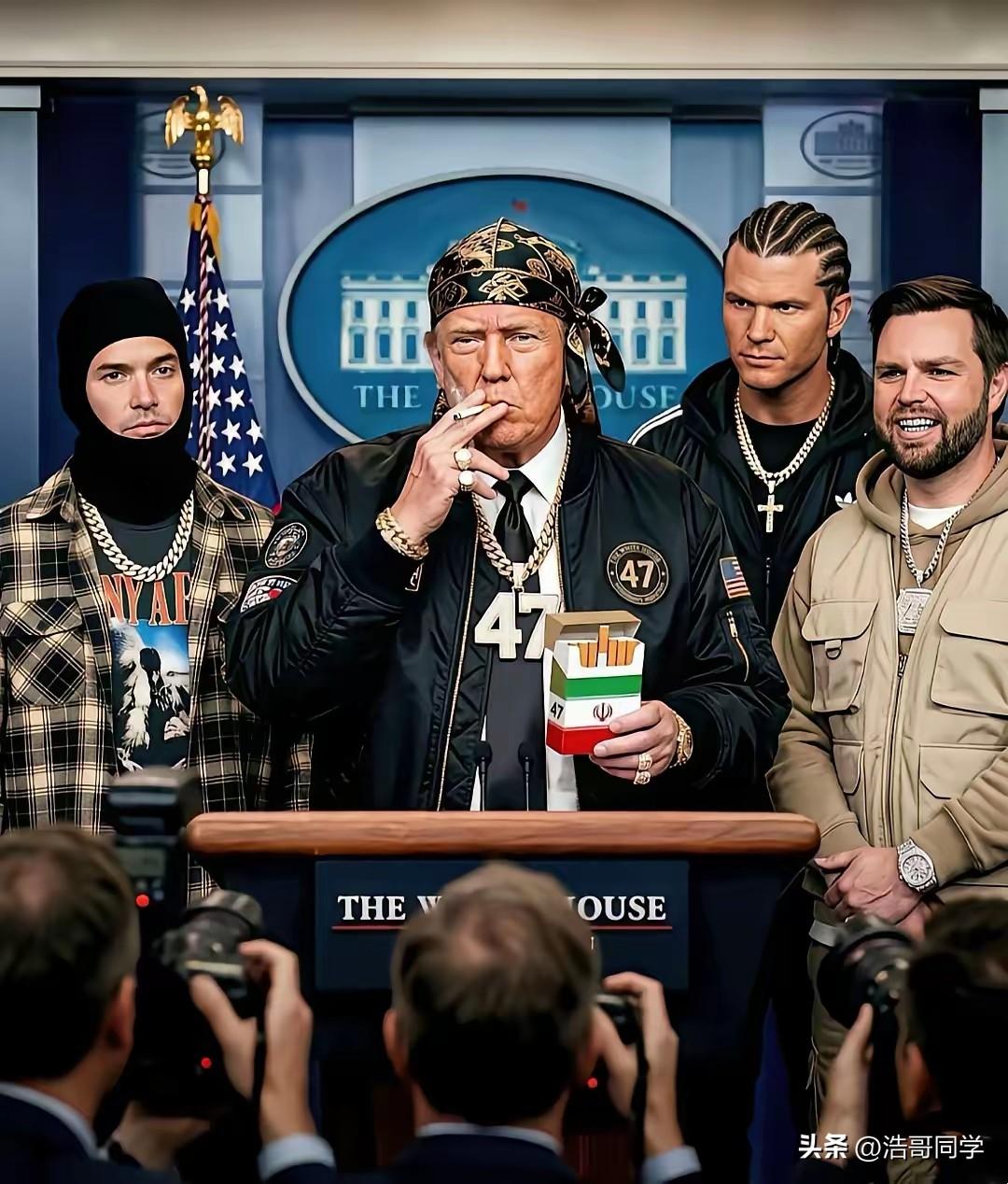 外强中干
这个成语形容老美最合适不过了……
毛主席说美帝国就是纸老虎，这句话放在