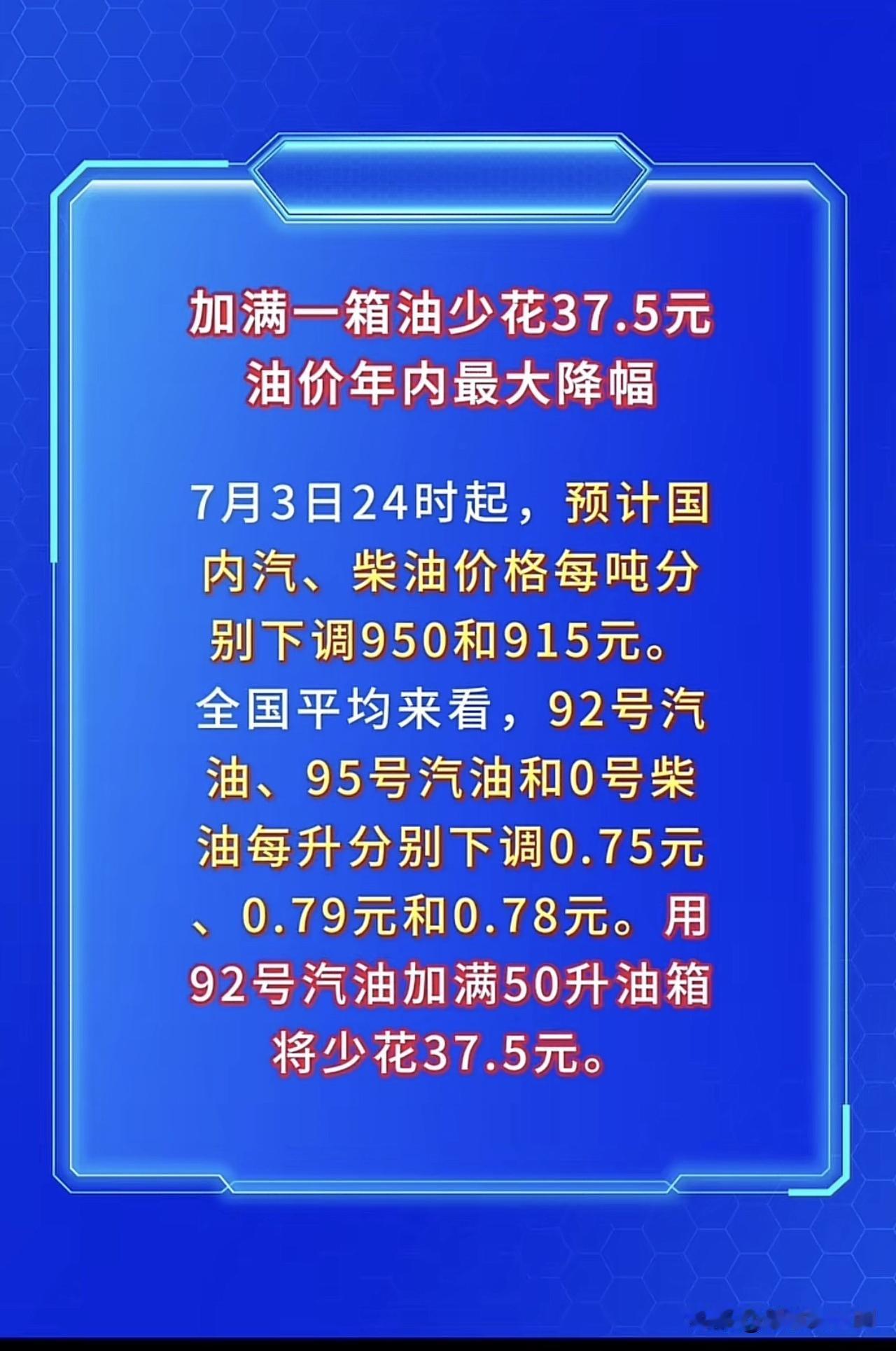 油价大跳水！2026年最大降幅来袭，车主司机都能省大钱

7月3日24时起，预计