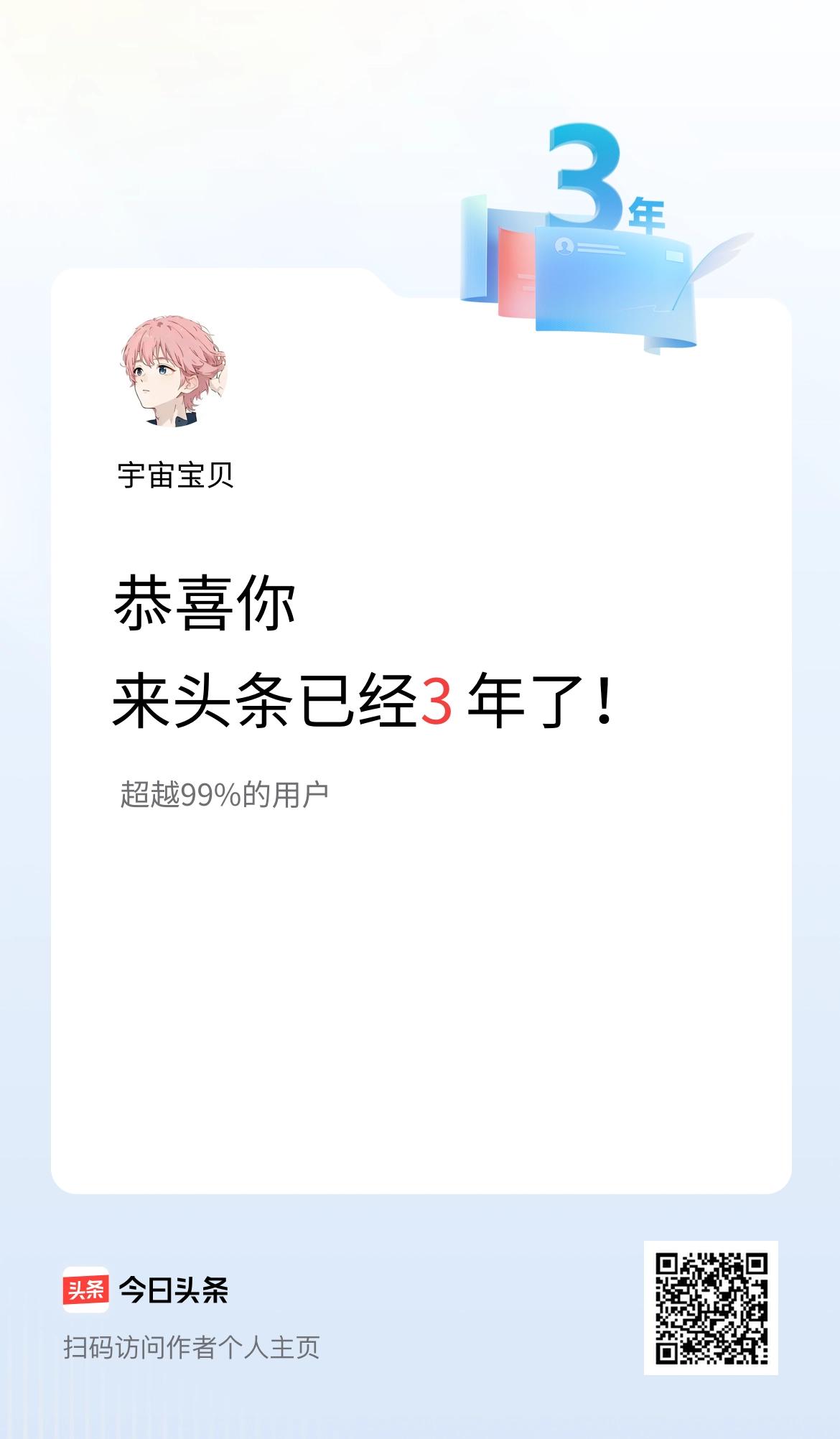 来头条已经3年了！