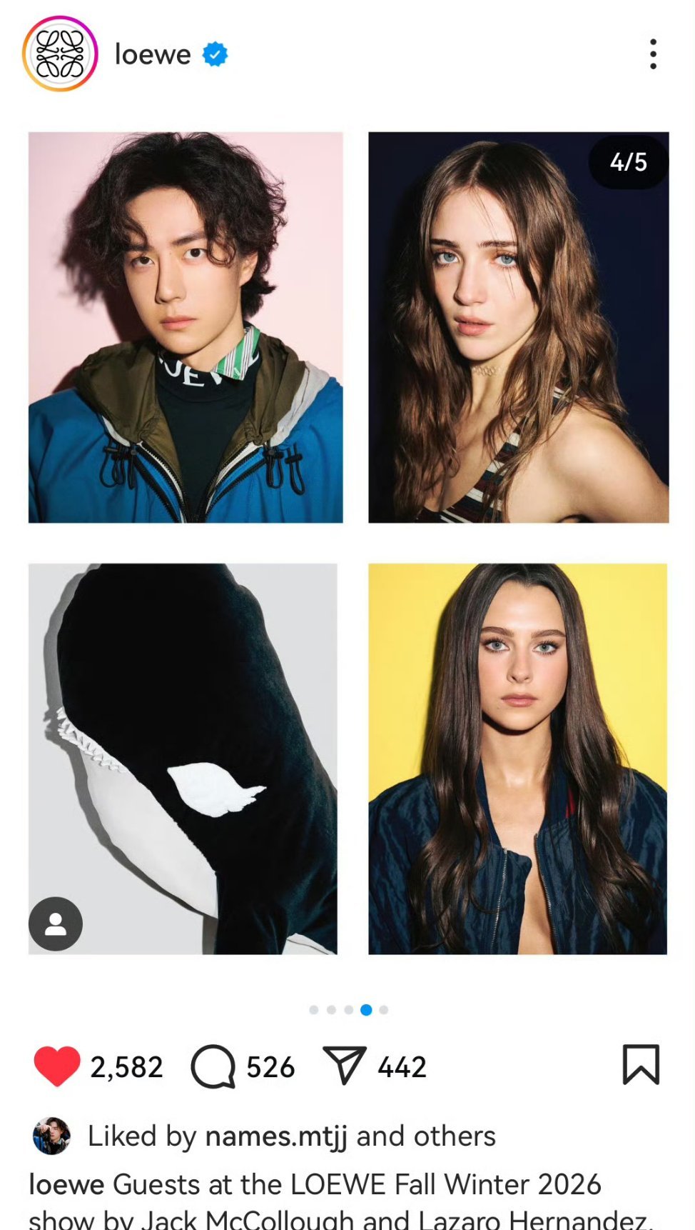 仔细看Loewe这次在全球社交平台的认领动作，能发现他们对王一博的重视是前所未有