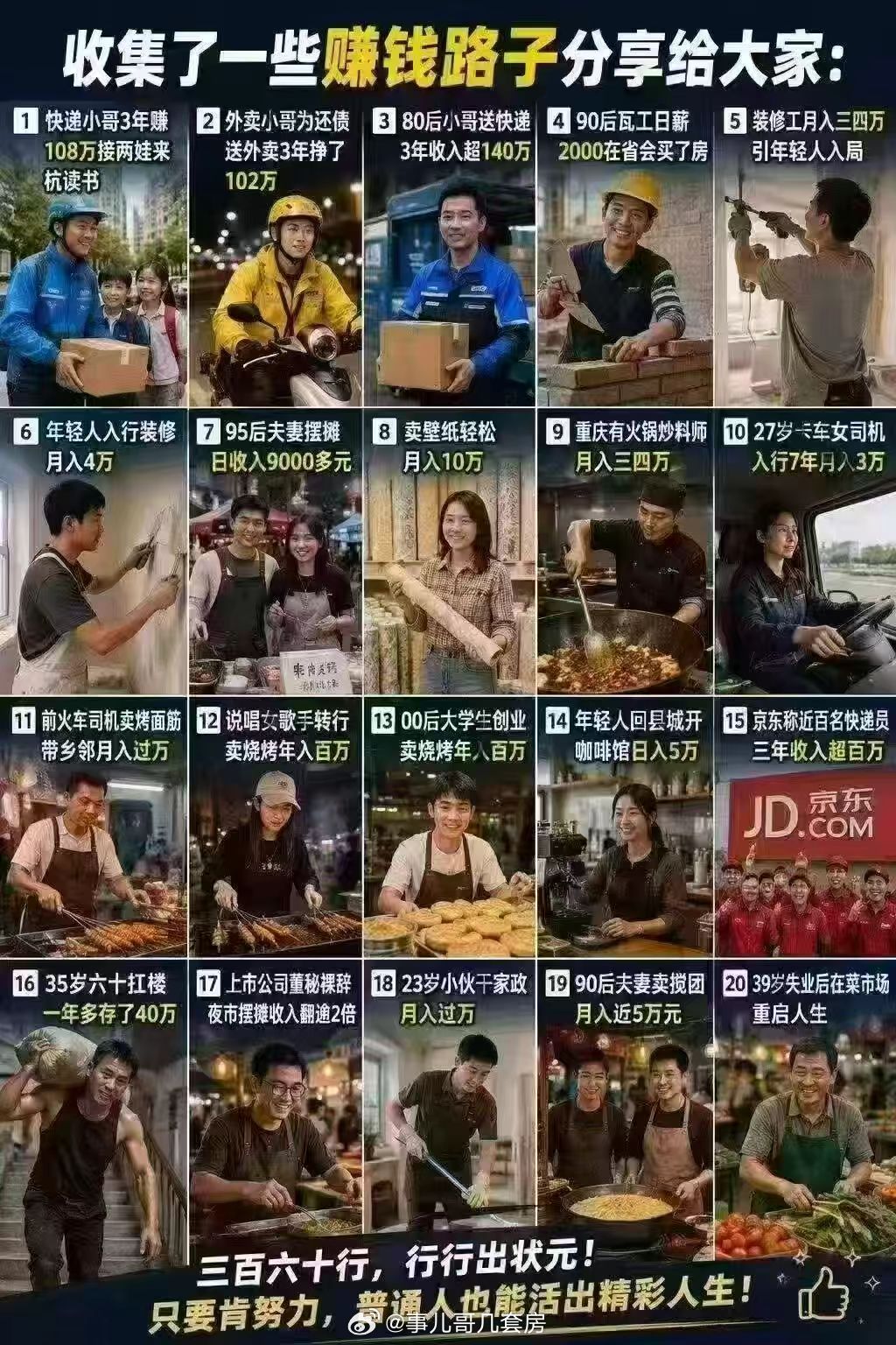 收集了一些赚钱的路子分享给大家 ​​​