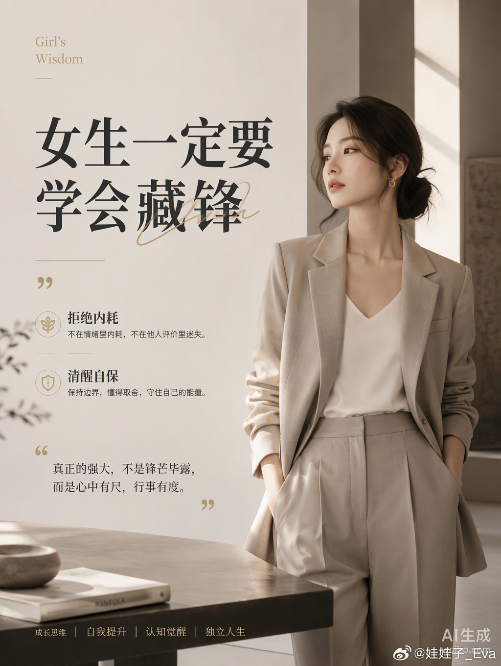 以前总觉得有话得说透，有情绪得发泄，现在才明白，那都是在给自己找麻烦。“藏锋”其
