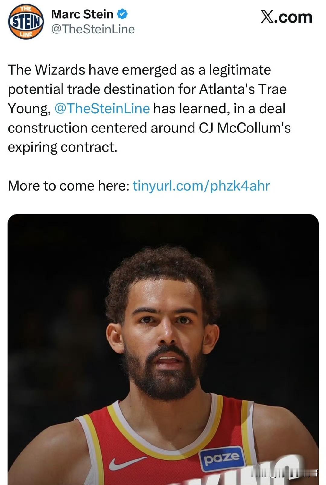 吹杨走人成必然！！！奇才将成为特雷-杨的潜在下家！

根据记者Marc Stei