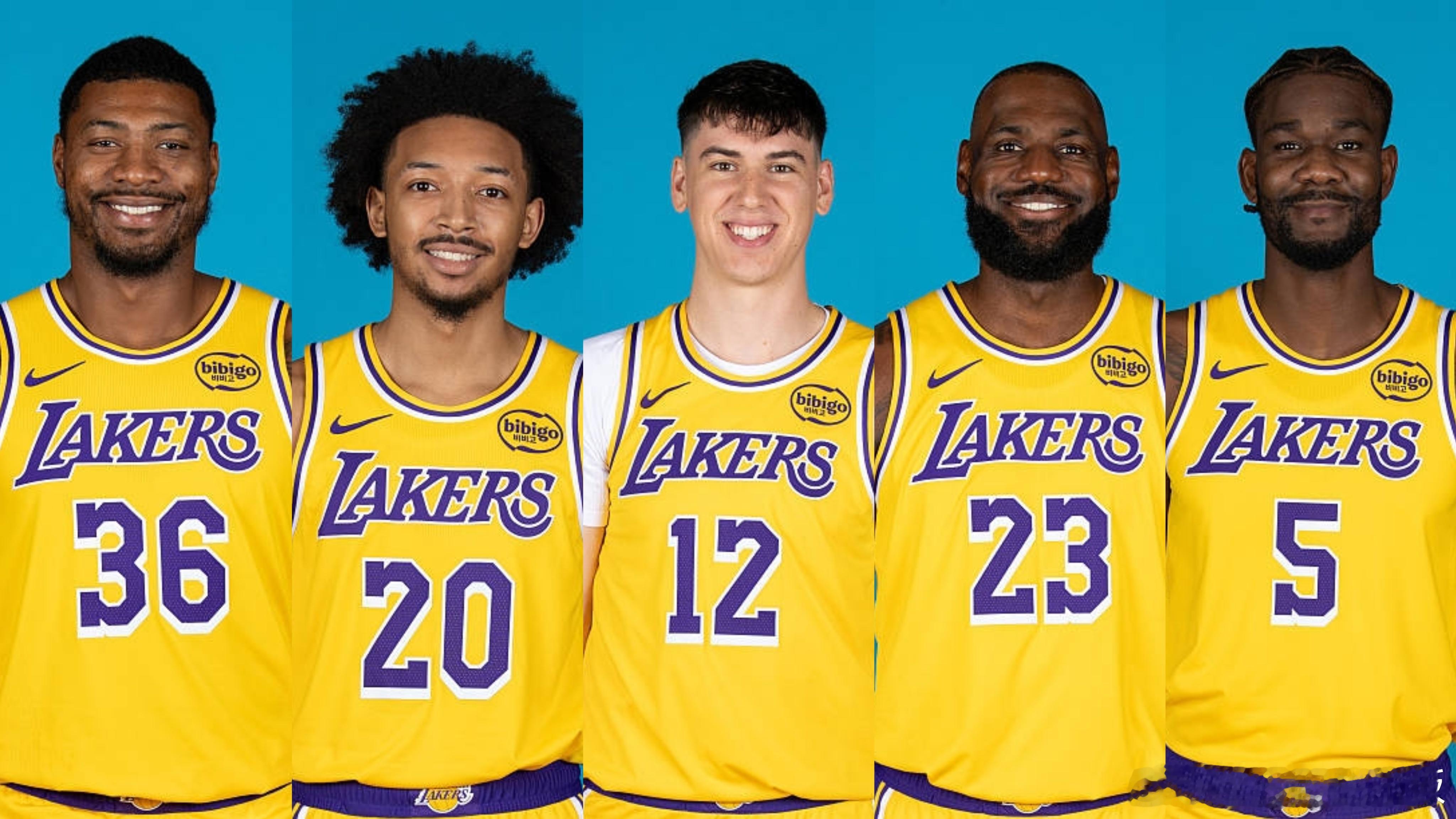 里夫斯替补出战！尼克-史密斯首发！ 湖人首发: 斯玛特，尼克-史密斯，拉拉维亚，