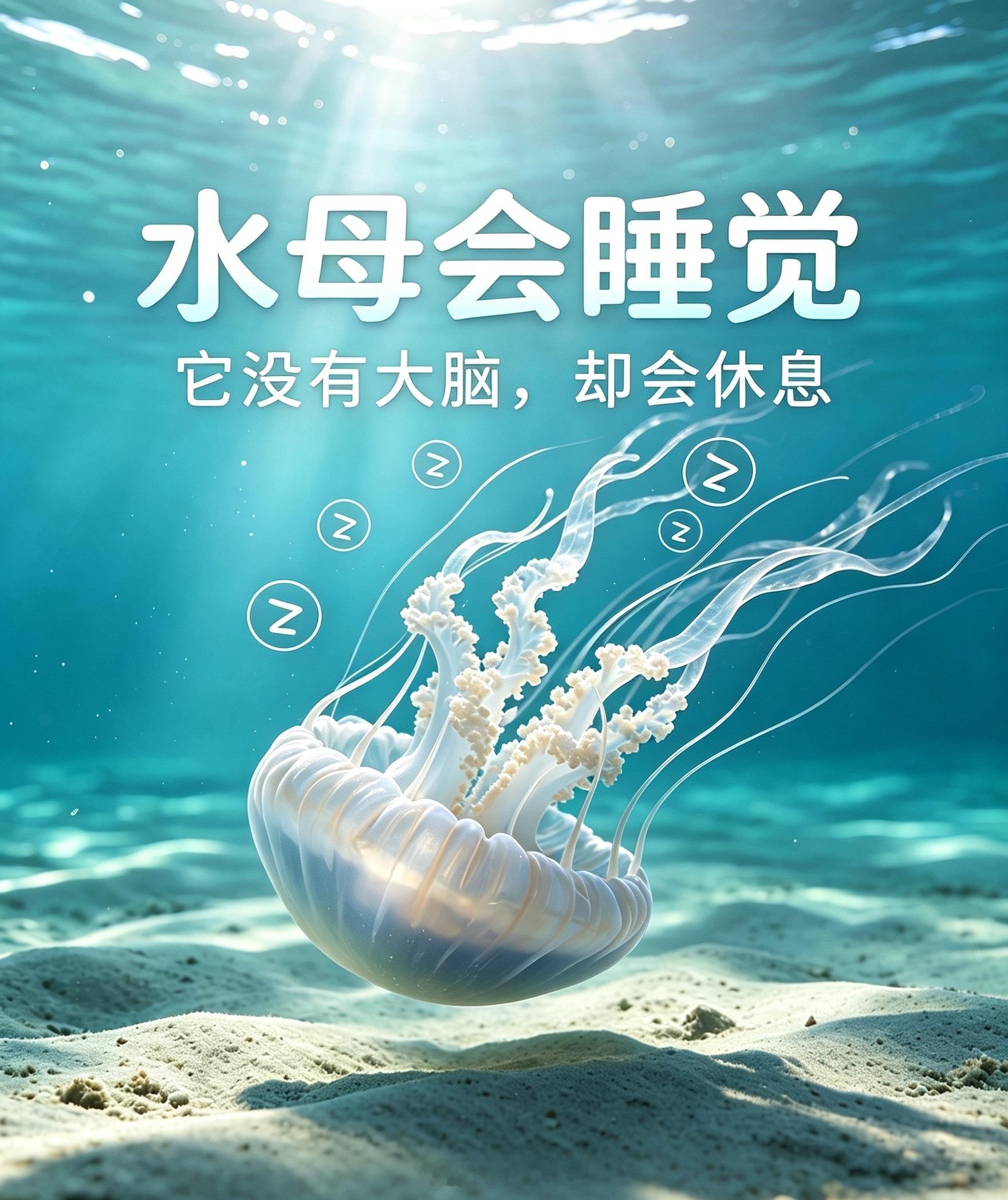 水母没有大脑，但科学家发现它竟然会睡觉。加州理工学院的研究团队在实验室观察一种叫