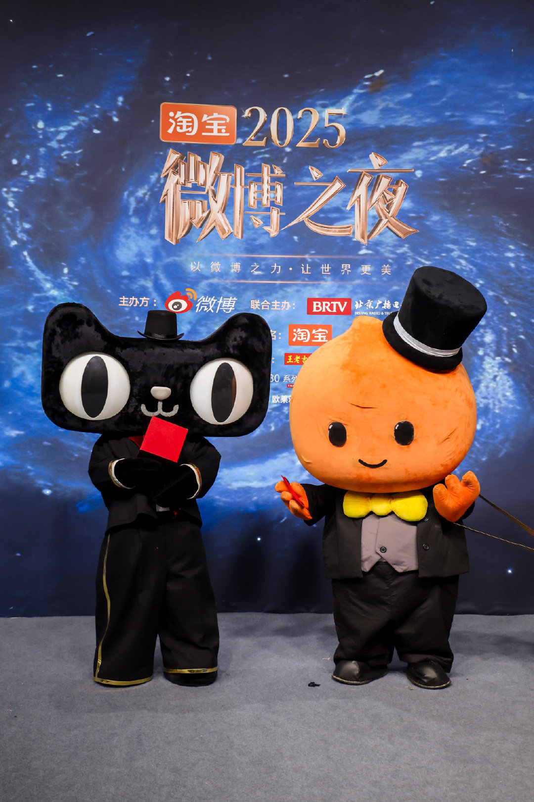 微博之夜红毯显眼宝 谁懂淘小宝猫天天的红毯魅力！年味十足的造型设计超用心，推着年