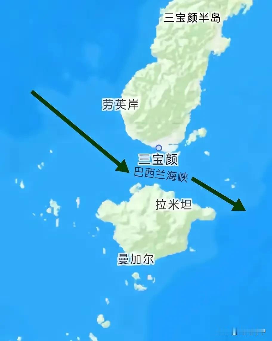 三宝颜得名于郑和！东大舰队穿越巴西兰海峡，而海峡北面是三宝颜市，以及整个三宝颜半