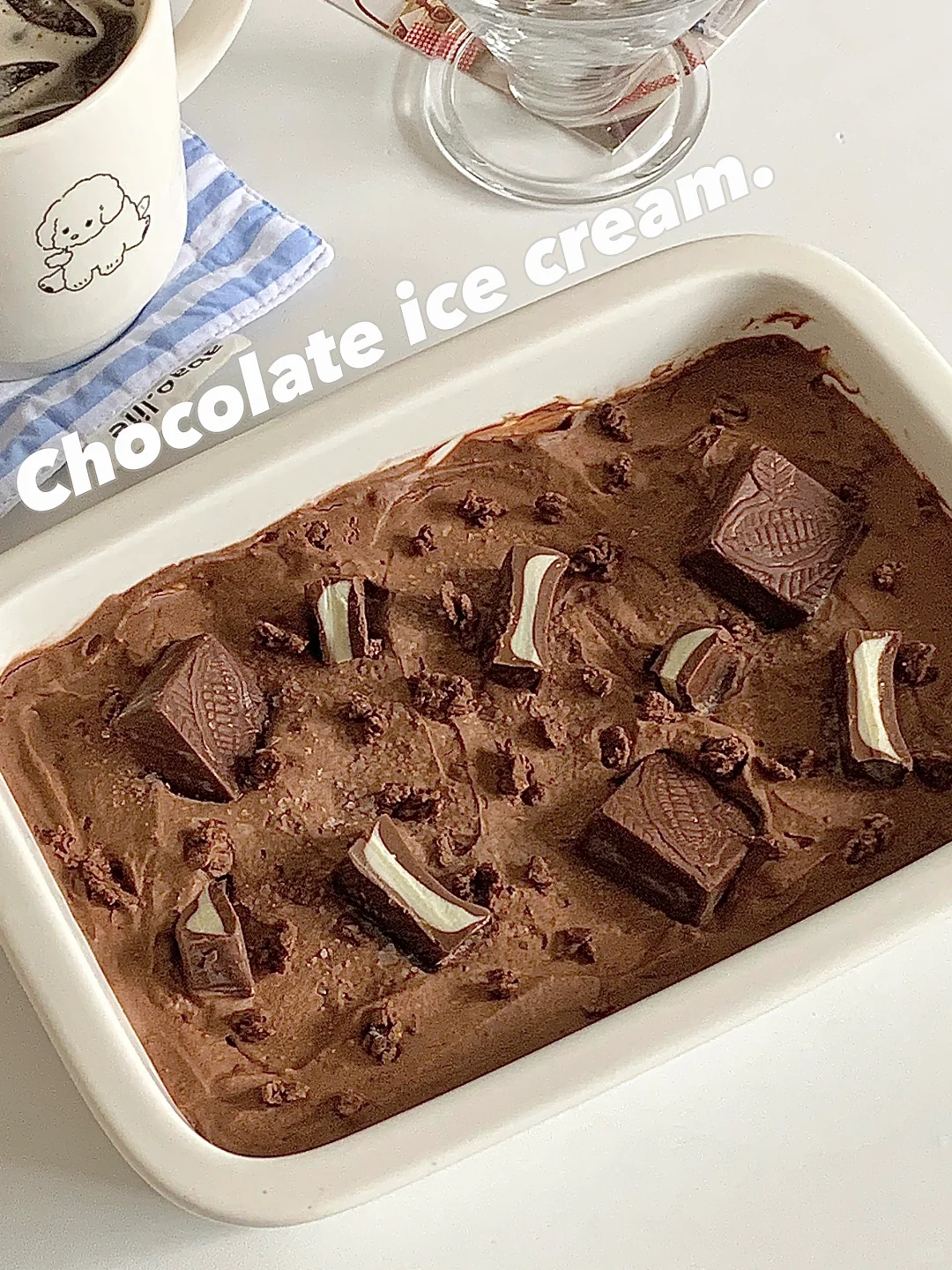 宅家做甜品🤎 自制巧克力冰淇淋🍫🍨